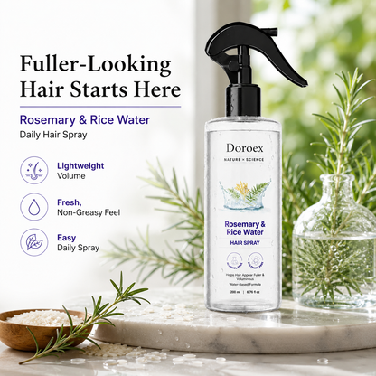 Rosemary & Rice Water Hair Spray 100% Natural Extract Silky Smooth Hair